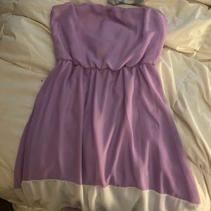 Strapless High-Low Dress